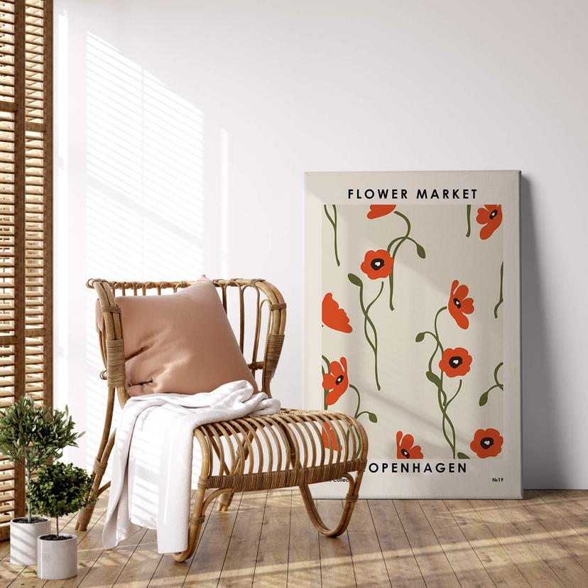 Tableau sur toile NKTN - Flower Market - Copenhague