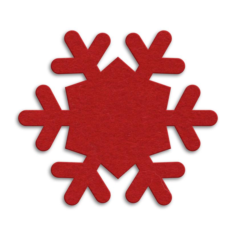 Tappeto in feltro natalizio - Fiocco di neve