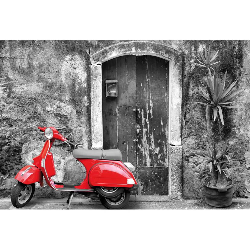 Fotomurale Red Scooter - 384x260 cm