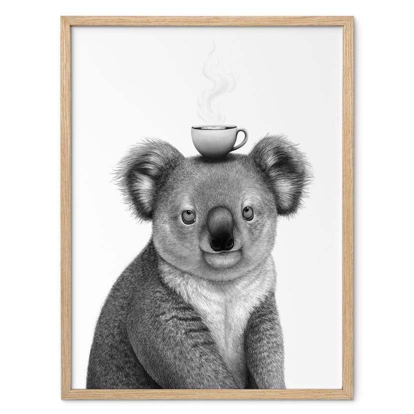 Poster Koala avec café - Korenkova