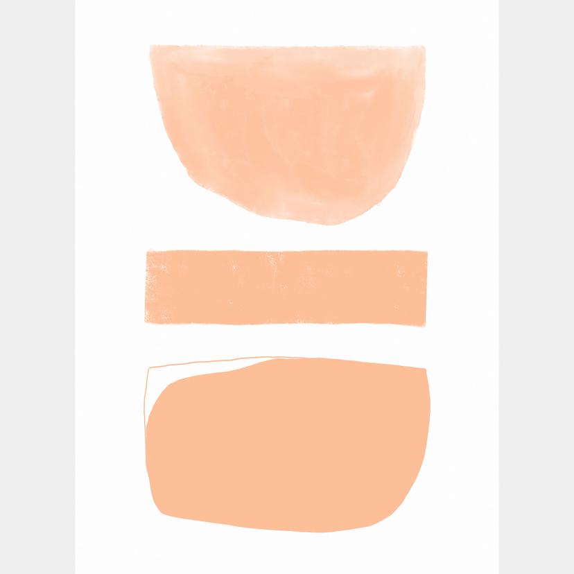 Papier peint photo Formes abstraites en couleur pêche - uplusmestudio