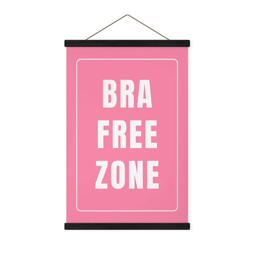 Tekstil plakat Bra Free Zone - Fritsch