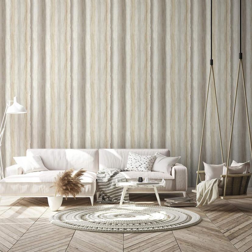 Grafisk tapet, non-woven Shades Iconic grå, brun