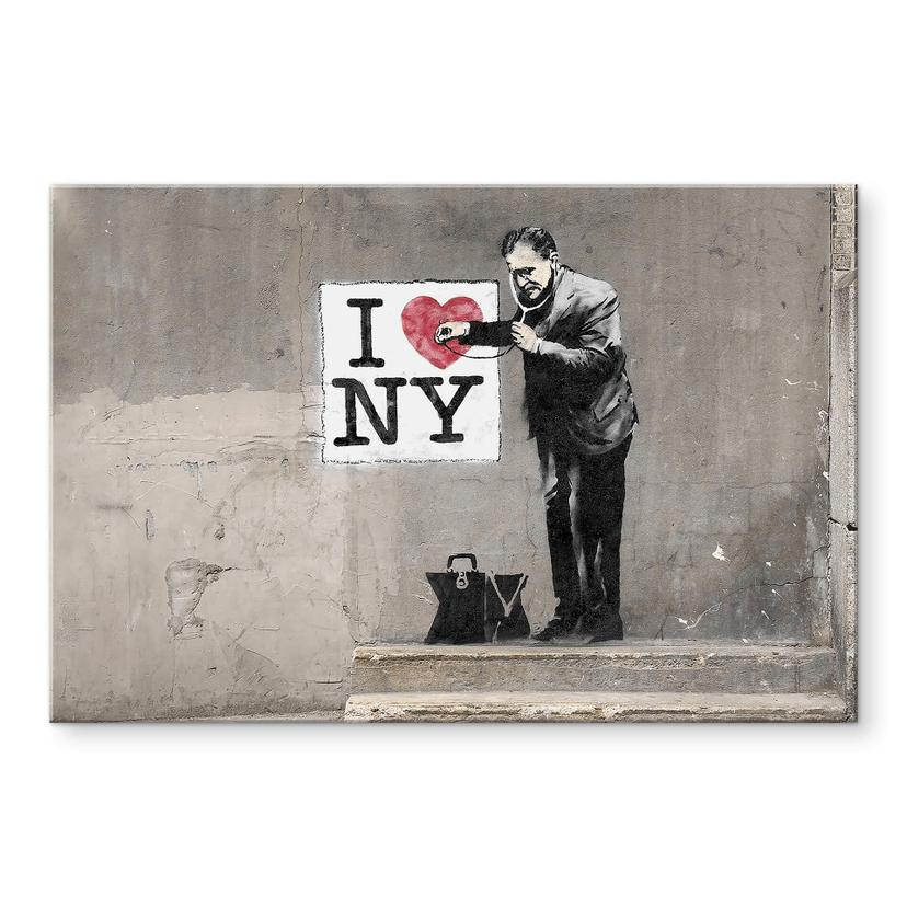 Akrylbillede Banksy - I love New York
