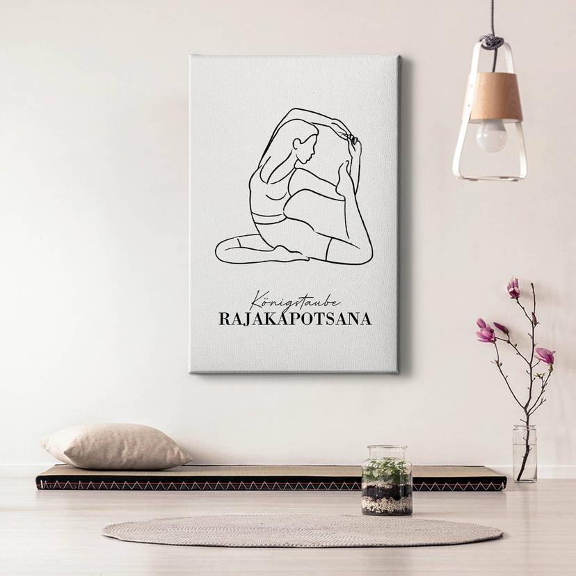 Lienzo Yoga - Paloma Rey - Line Art