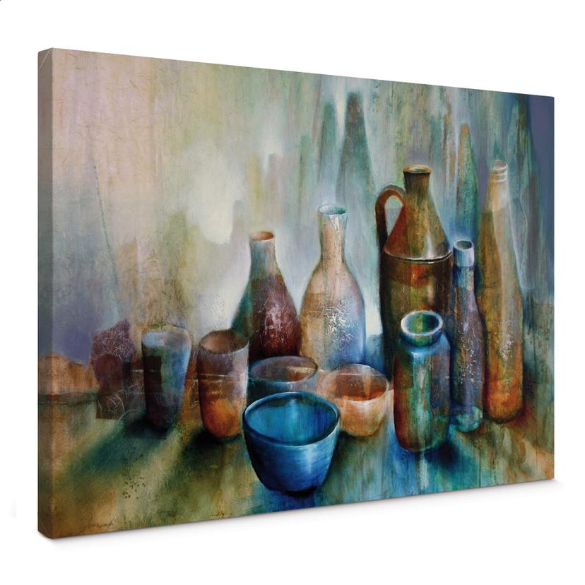 Lienzo Schmucker - Bodegón con cuenco azul