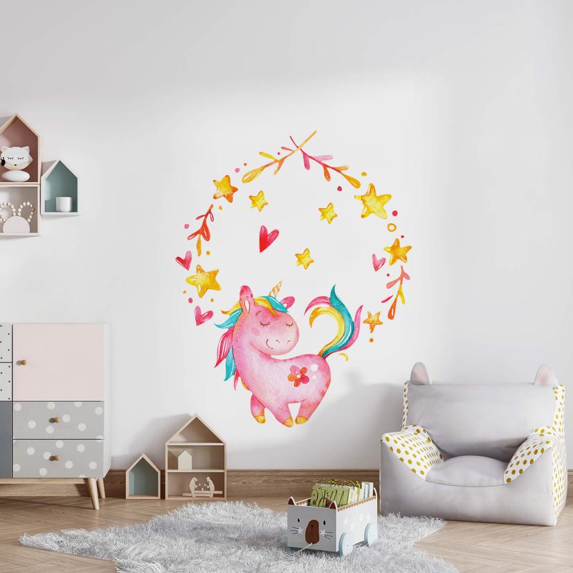 Muursticker Ruby de Eenhoorn
