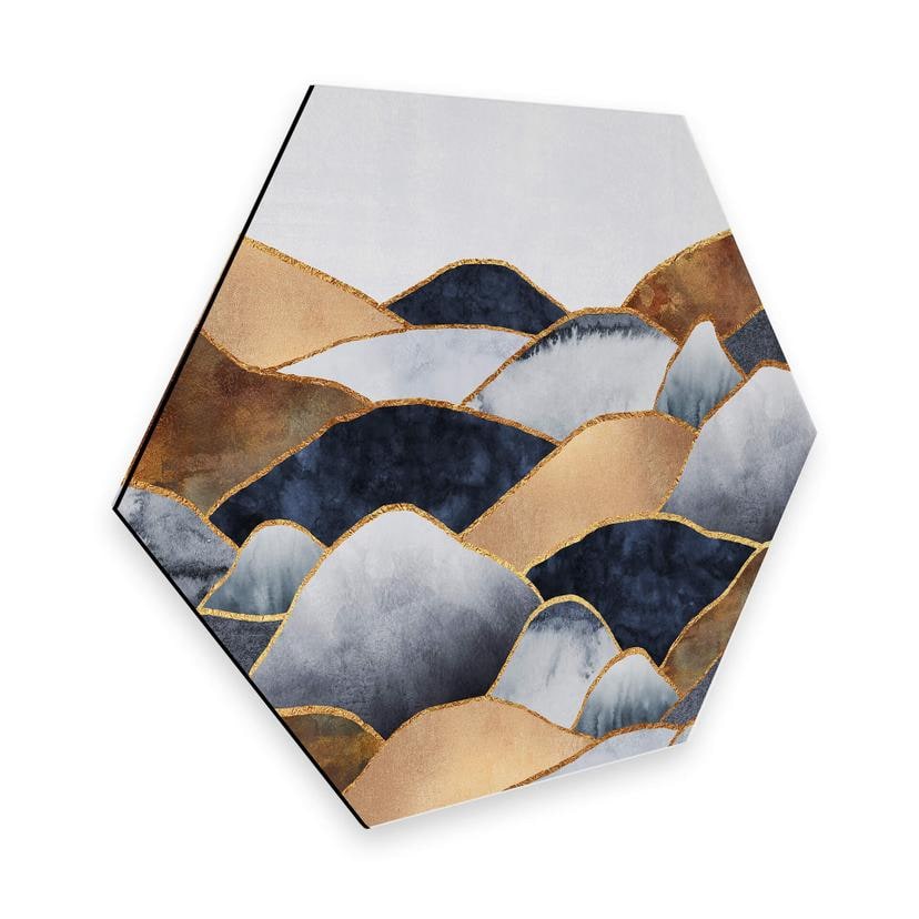 Hexagone - Alu-Dibond Fredriksson - Collines dorées