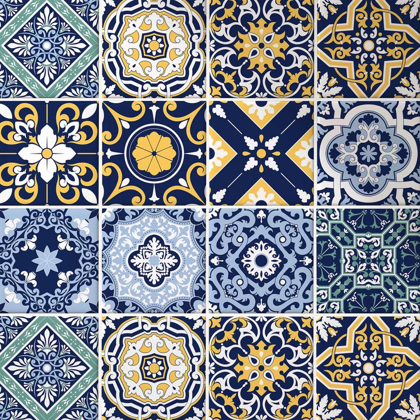 Sticker carrelage Marocain - Set de 12