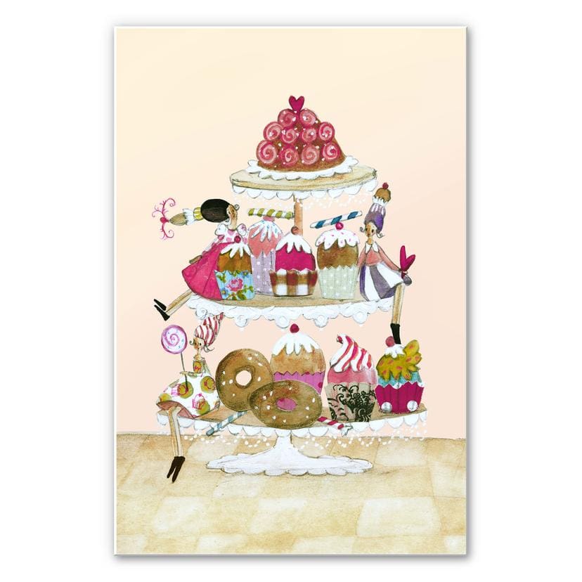 Wandbild Leffler - Glitzer Muffinparade