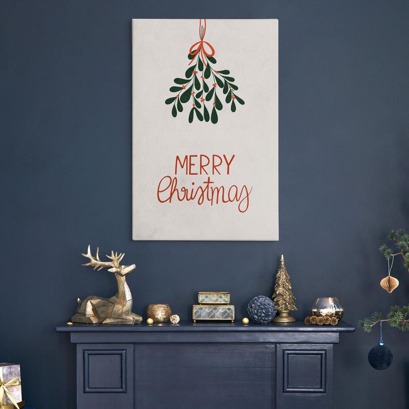 Stampe su tela Buon Natale con vischio - Lisbona