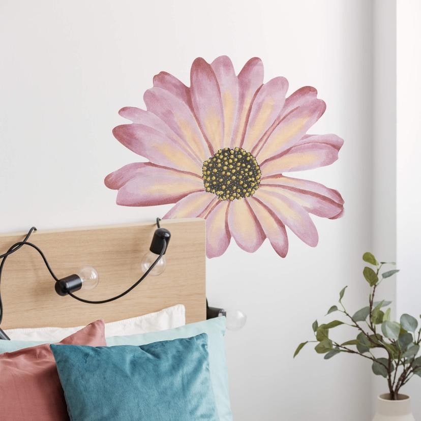 Sticker mural Marguerite - Rose
