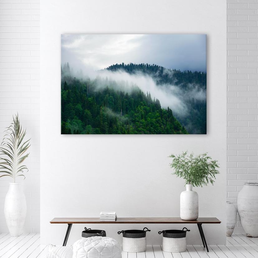 Stampe su tela, Foresta nella nebbia