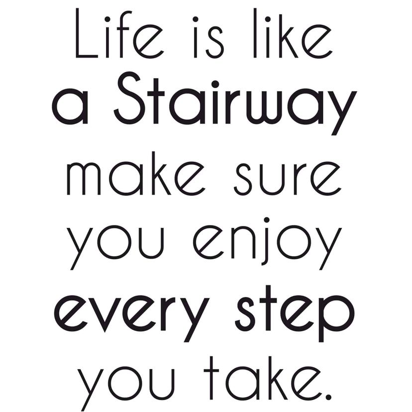 Adesivo murale per le scale - Life is like a Stairway...