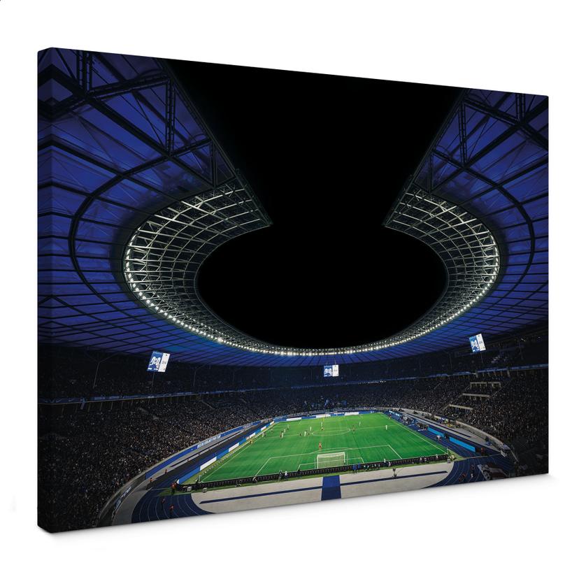 Lienzo Hertha BSC - Estadio Olímpico lleno por la noche