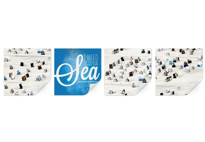 Zelfklevende Poster I need Vitamin Sea