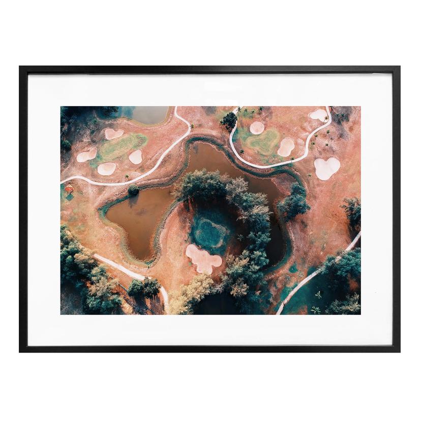 Poster Vue du ciel : paysages contrastants