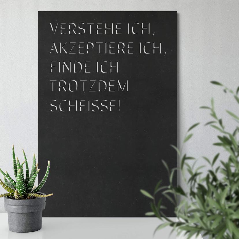 MDF - Holzdeko Verstehe ich, akzeptiere ich, find ich trotzdem scheiße