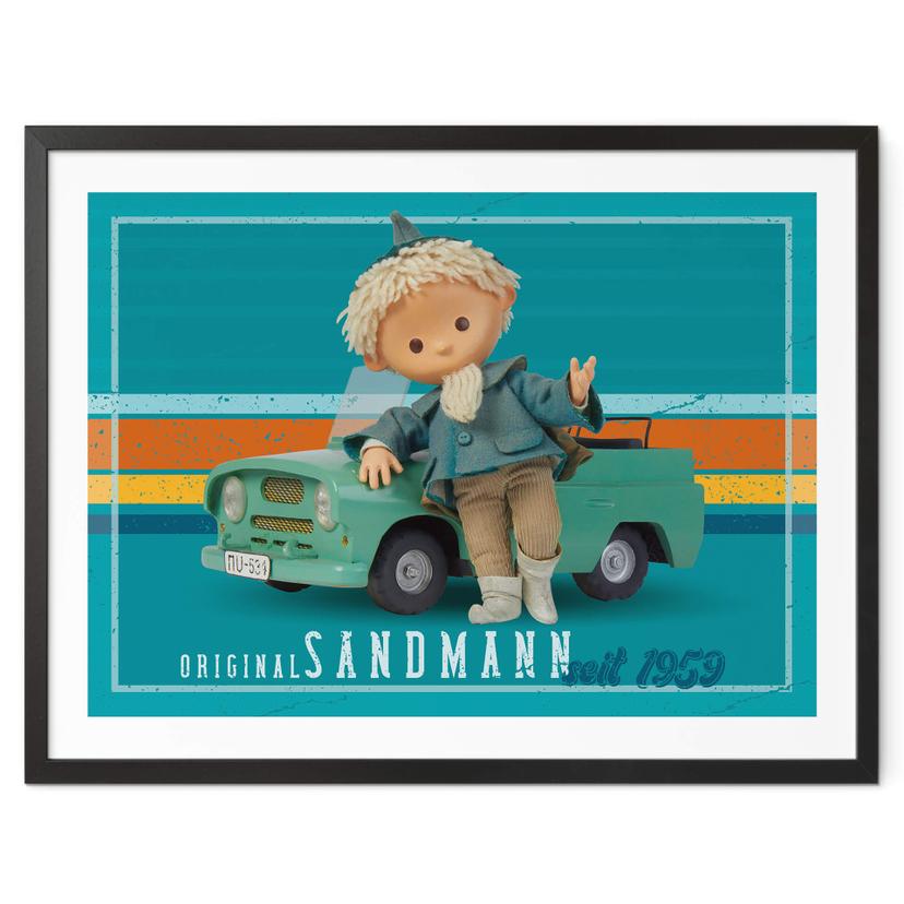 Póster Unser Sandmännchen - Sandman con Trabi - Póster infantil