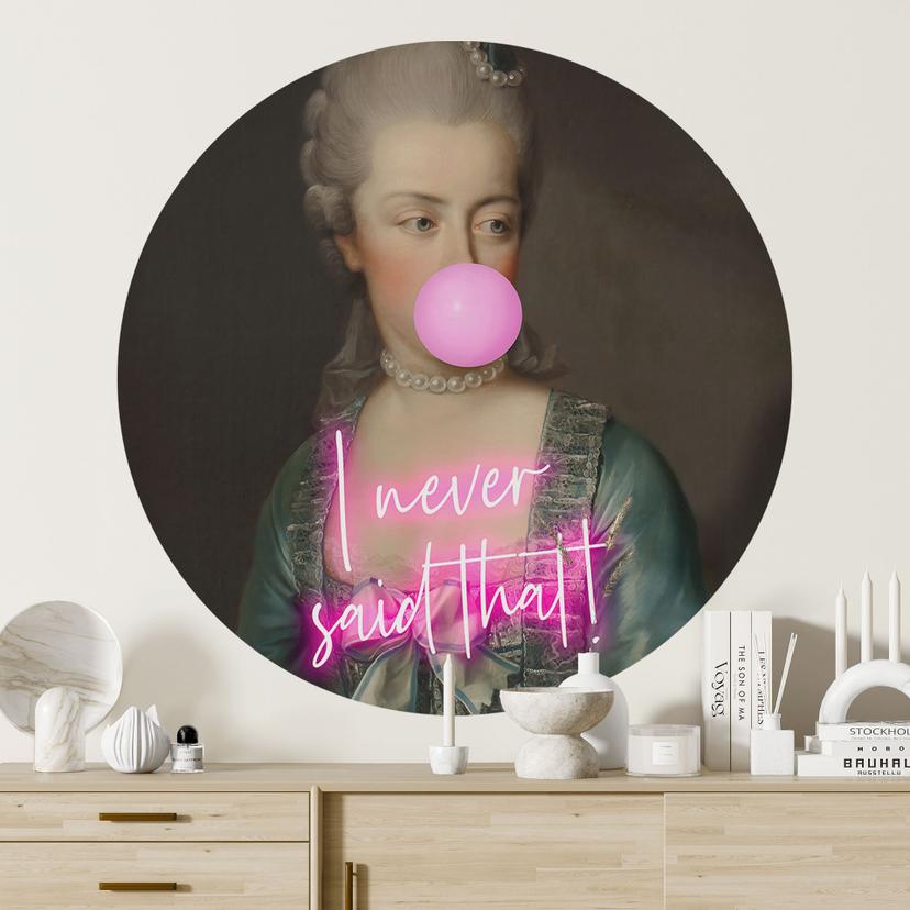 Vinilo decorativo mural de Marie Antoinette: Nunca dije eso - Arte Digital de Grace - Redondo