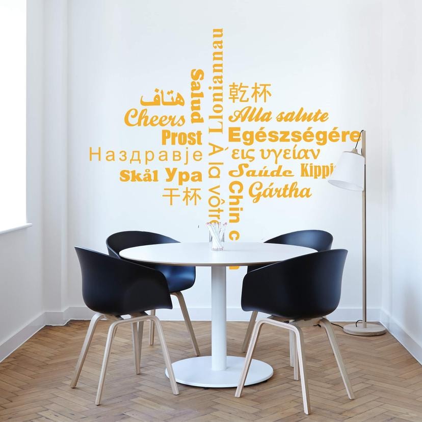 Sticker mural - À la vôtre Multilingue