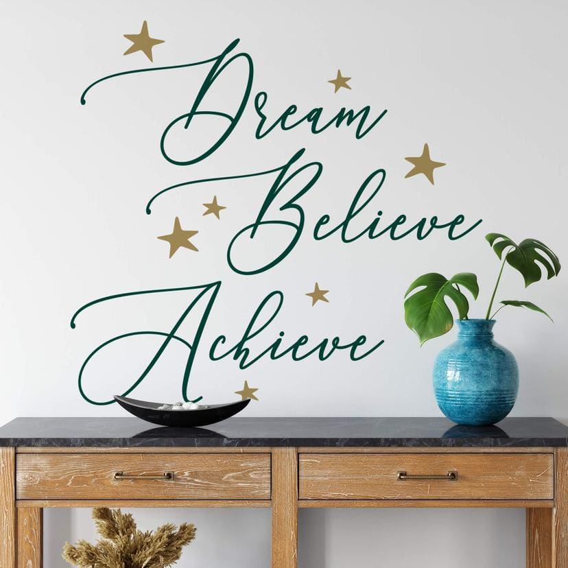 Adesivo murale - Dream Believe Achieve