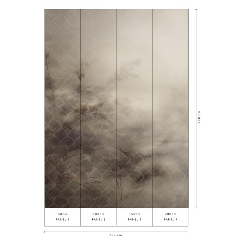 Carta da parati paesaggio Big Pictures grigio 2 x 2,70 m