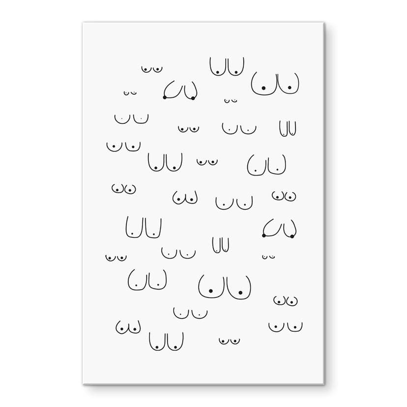 Akrylbillede Line Art - Mangfoldighed af kvindelighed - Kerr-Dineen