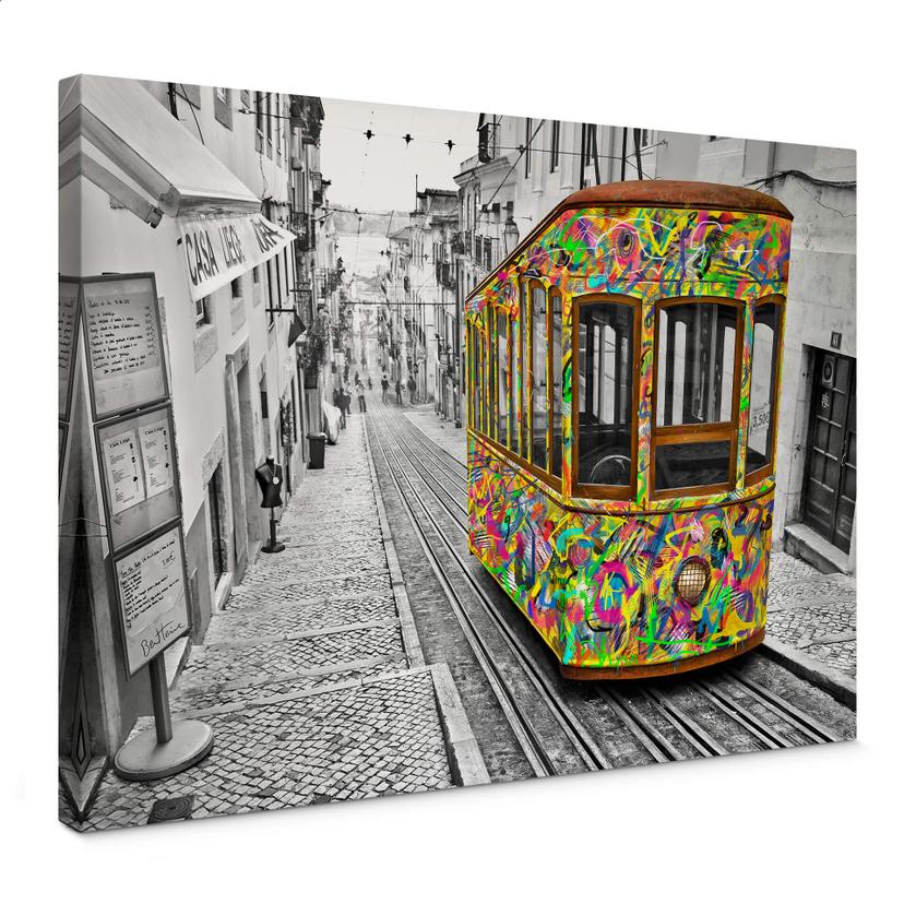 Lienzo Ben Heine - Tranvía en Lisboa