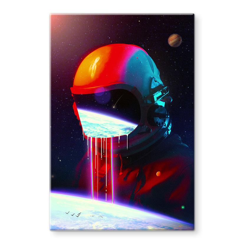 Glasbillede - Astronaut med udsigt over Jorden - Nicebleed
