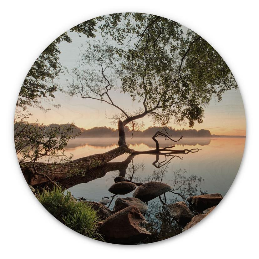 Cuadro de madera vista al lago - Redondo - Bodega