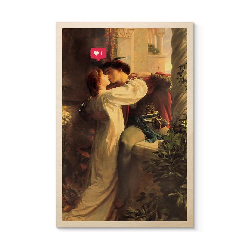 Cuadro de madera Un "like" para el amor - The Art Concept