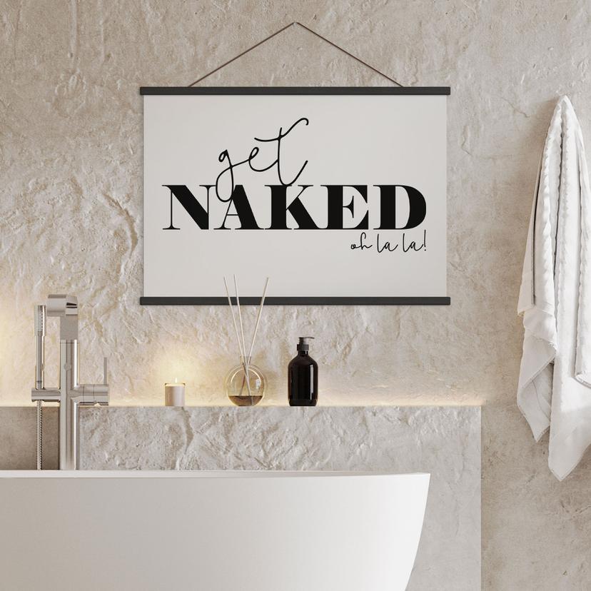Obraz tkaniny Get naked