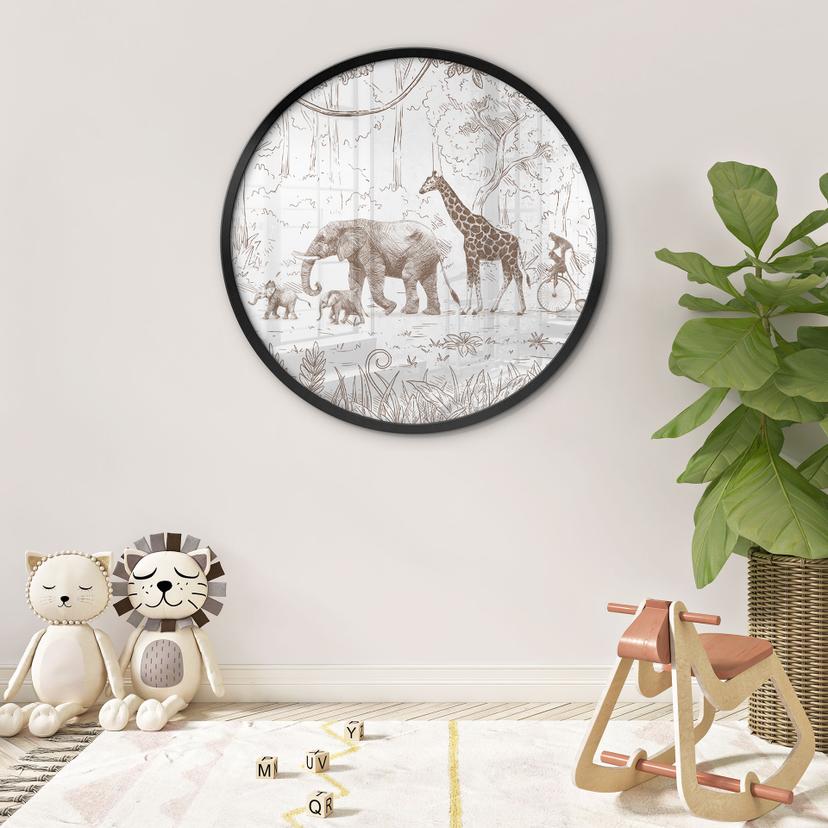 Poster Parata nella giungla con animali - Kikki Belle