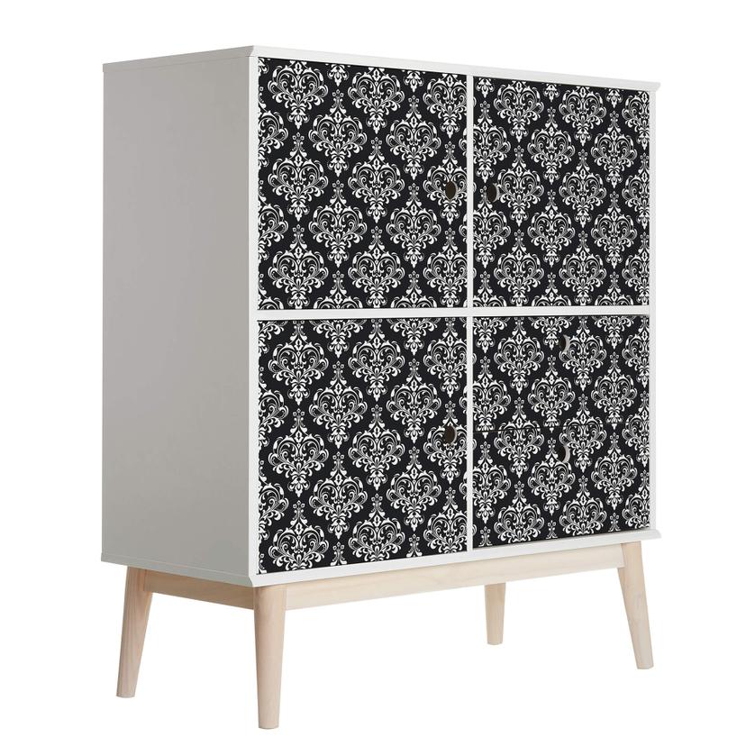 Pellicole per mobili, pellicole decorative - cancellabili - Nero barocco