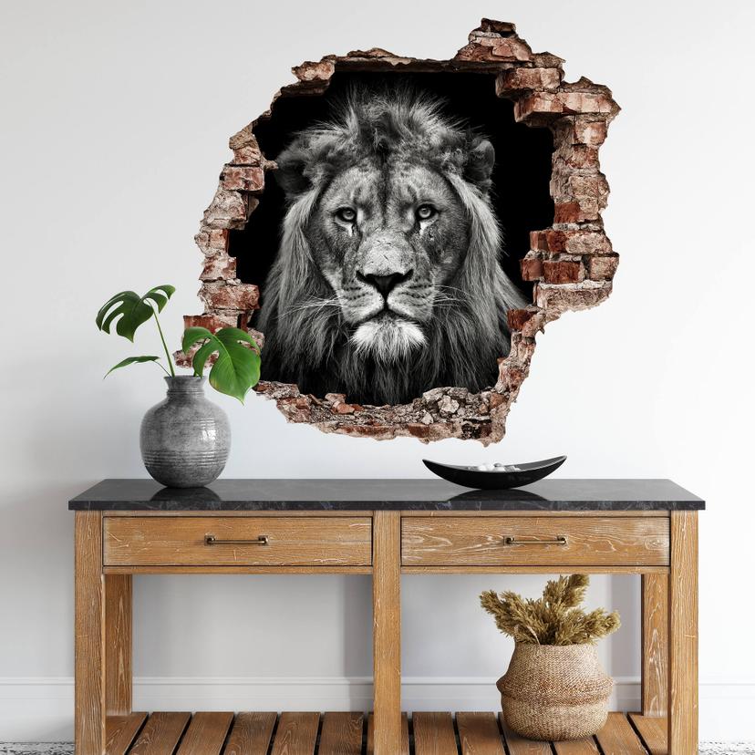 3D Wallsticker havmand - mandlig løve
