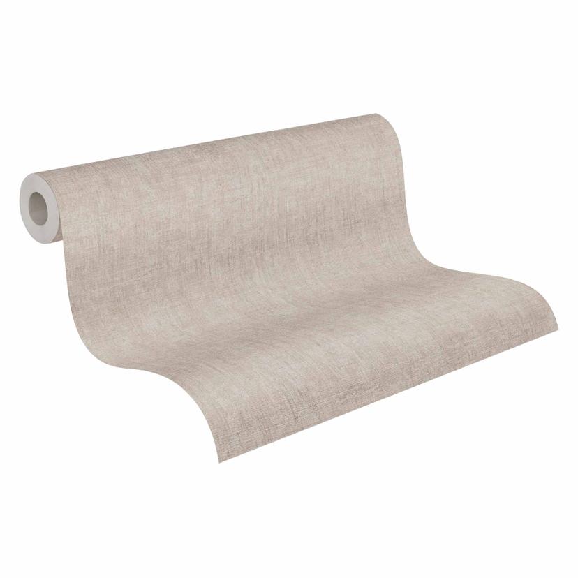 Strukturerad tapet textilutseende taupe beige - diskret Icke-vävd tapet modern