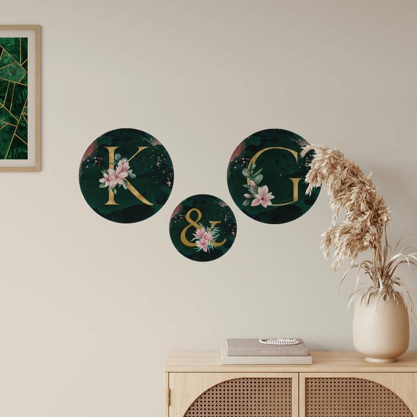 Muursticker Letters Ronde Bloemen - per stuk