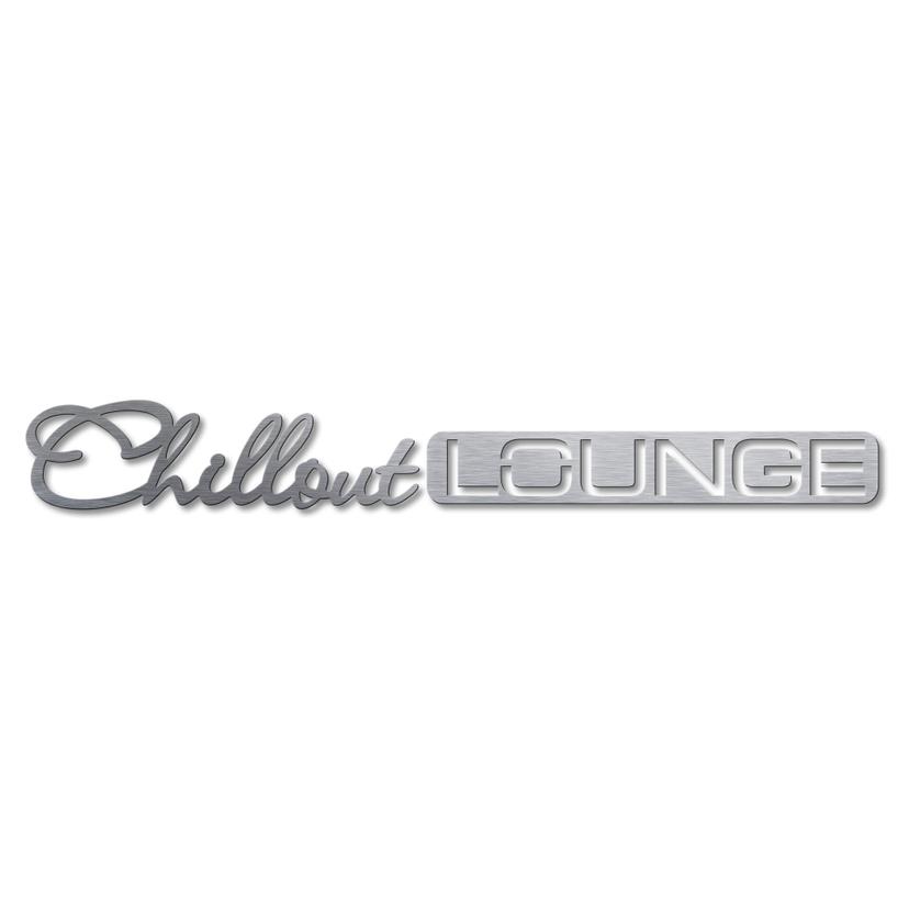 Bokstäver i aluminium Dibond - Silvereffekt - Chillout Lounge