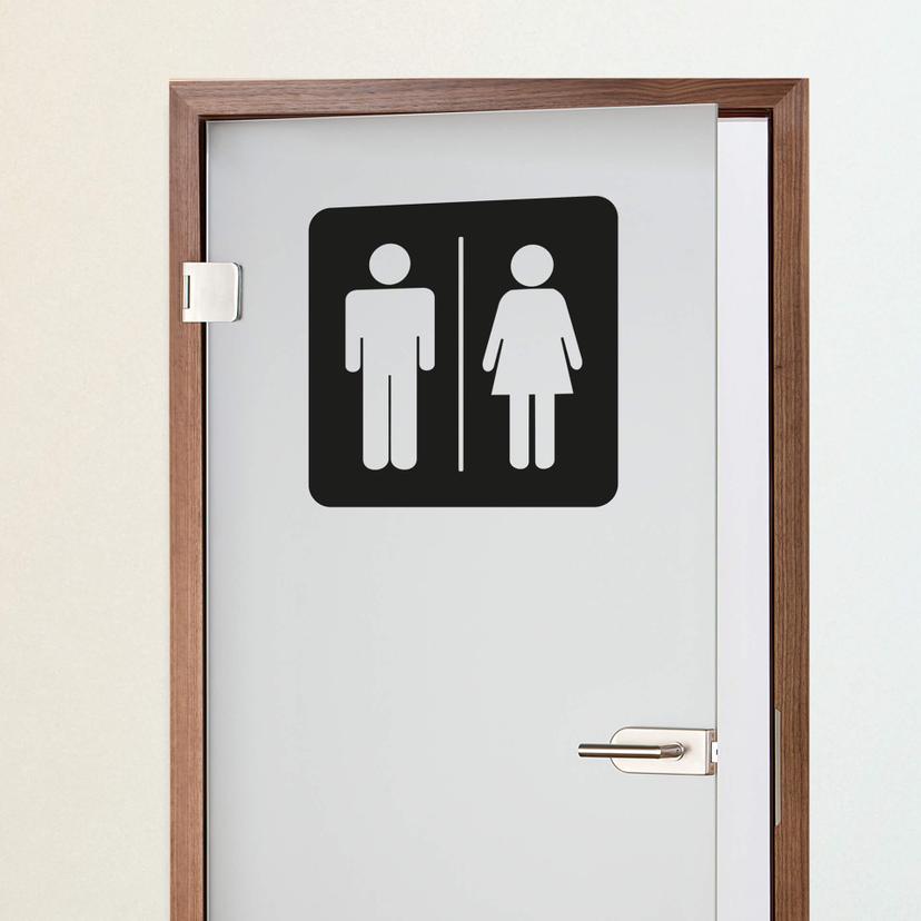 Sticker mural - Personnages pour toilettes 2