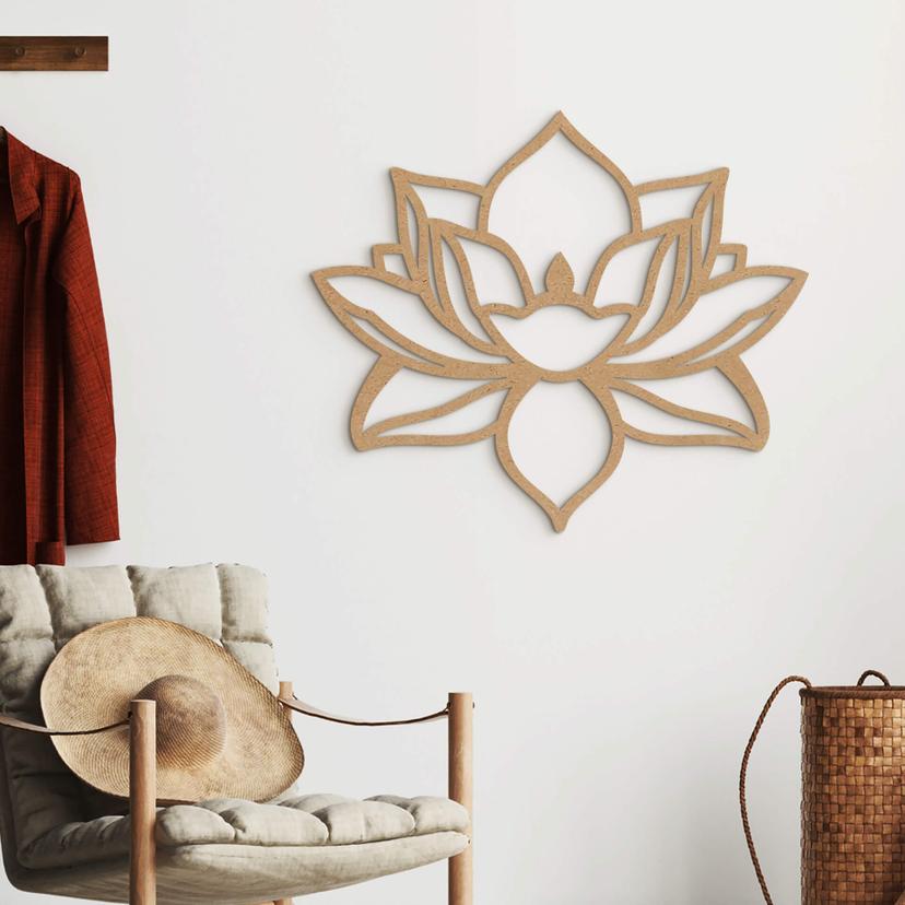 MDF decoración de la pared de la naturaleza flor esplendor - flor de loto asiática