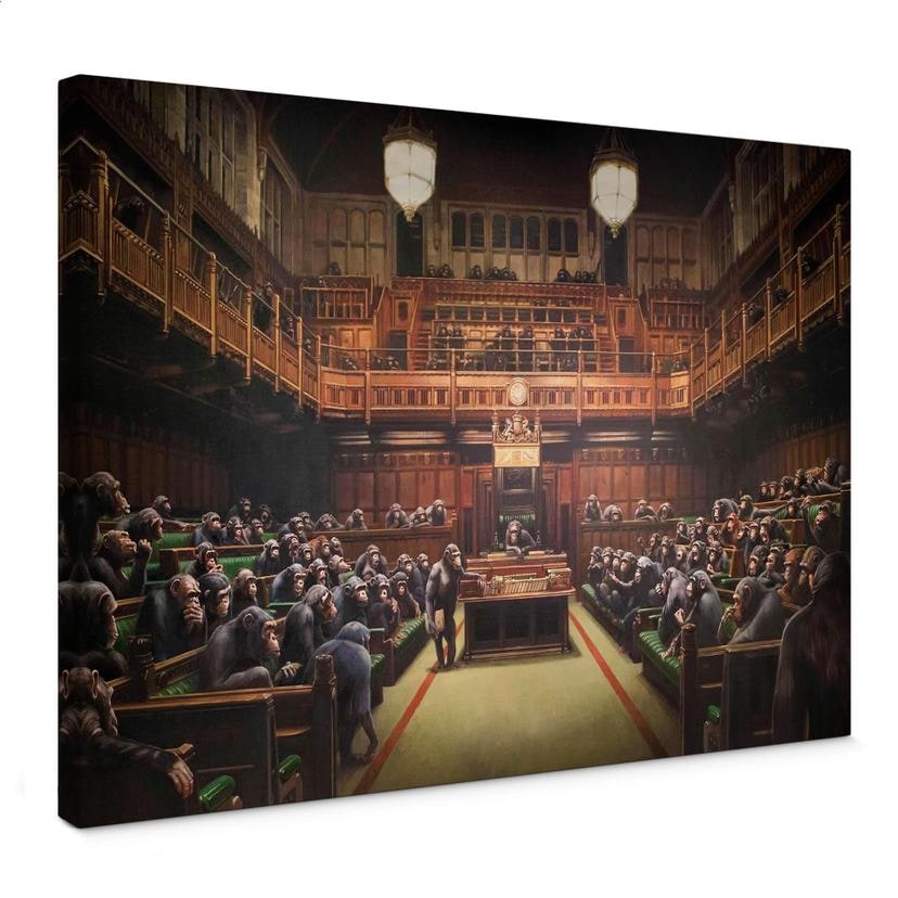 Canvasbillede Banksy - Devolved Parliament