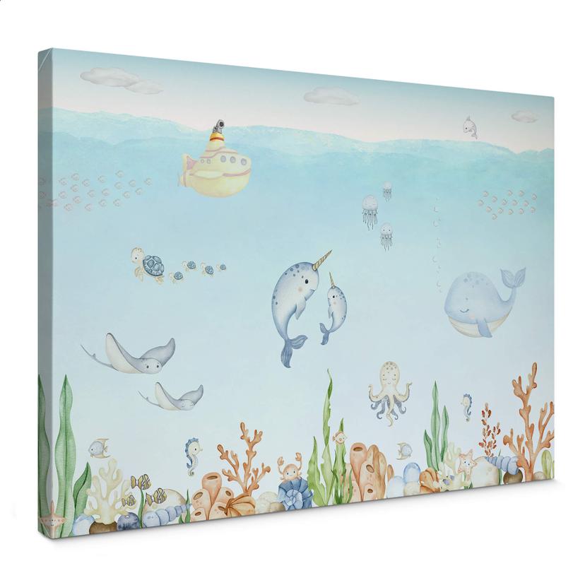 Lærredsprint - Oliver Robins - Underwater Friends