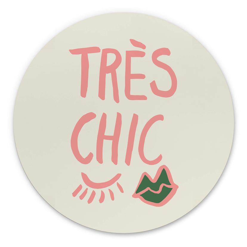 Vægcirkel 1X Studio - Très chic – print på aluminium (Alu-Dibond)
