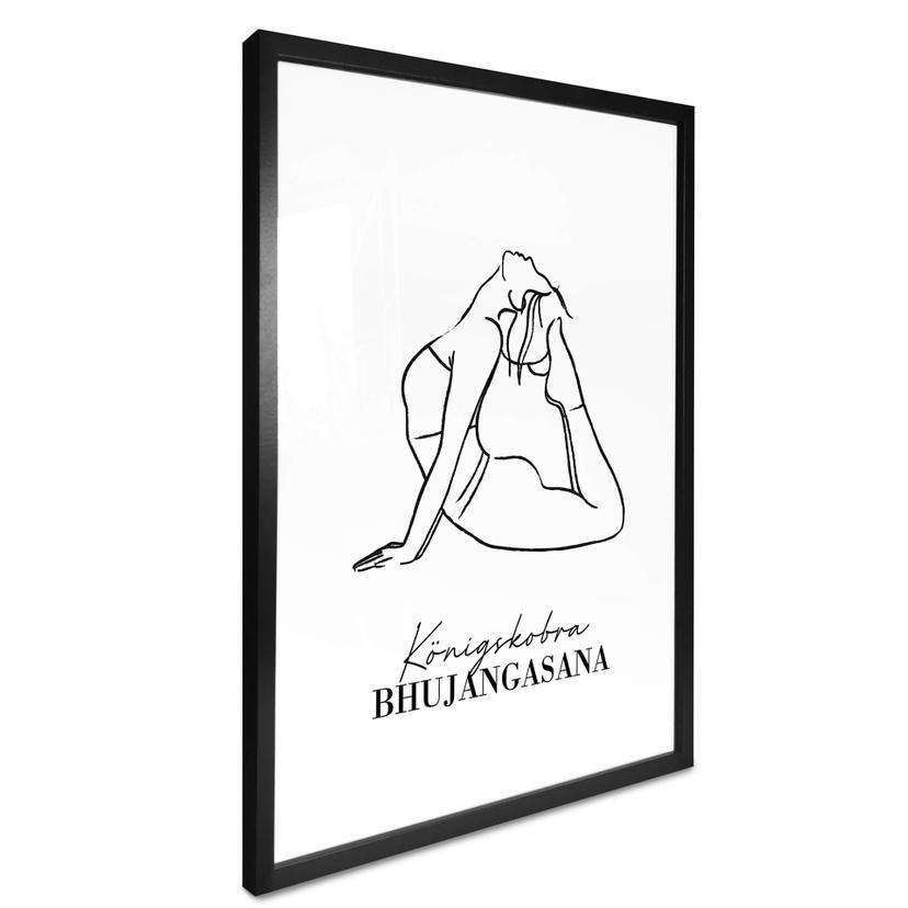 Poster Yoga - King Cobra Line Art