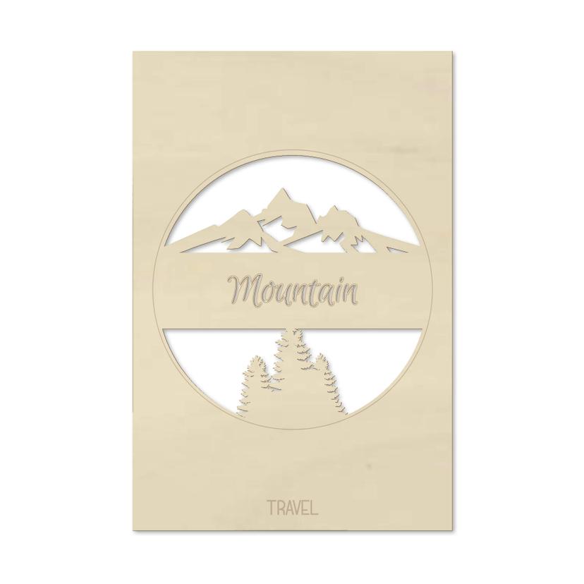 Decoro in legno - Travel Mountain