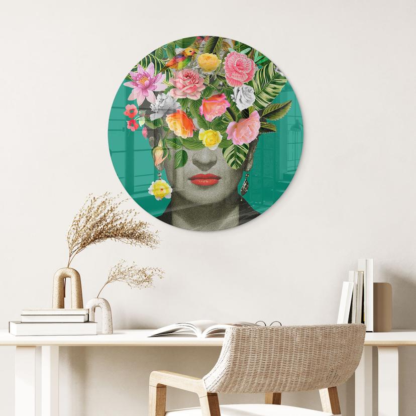 Stampa su vetro Frida Floral - Frida Floral Studio - Rotonda