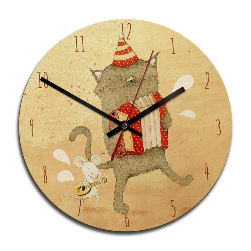Horloge murale en bois - Loske - Musicien