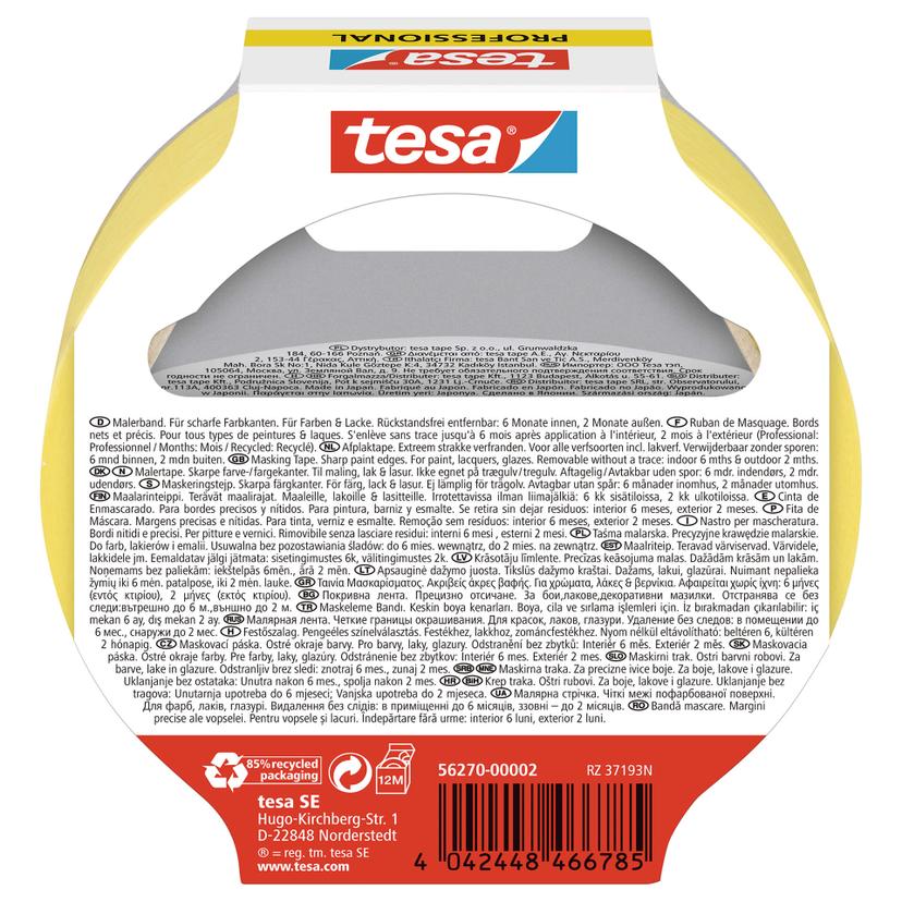 tesa® Cinta de pintor Profesional 25m x 25mm