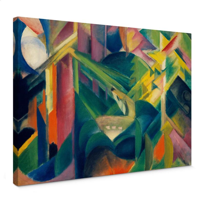 Lienzo Marc - Ciervo en el jardín del monasterio